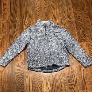 Cozy Kids' Sherpa Quarter-Zip Pullover in Gray